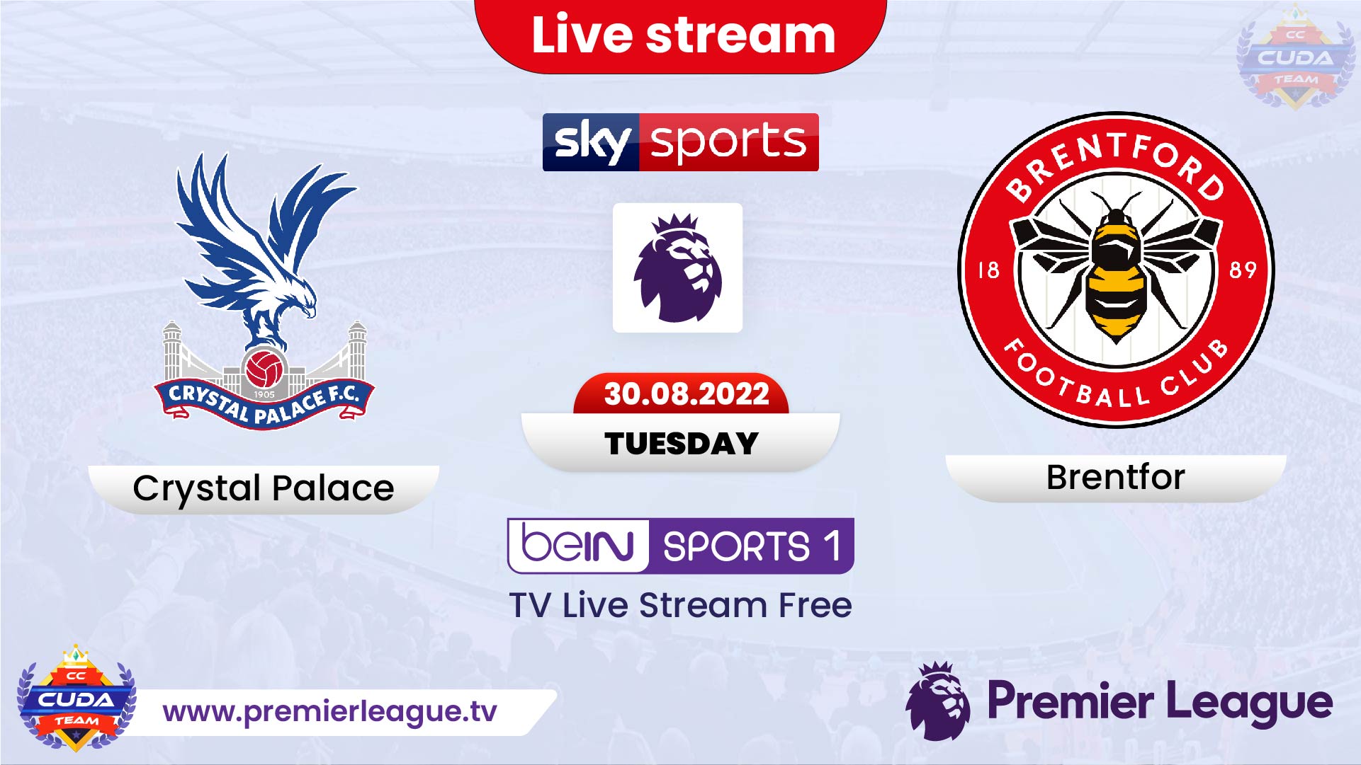 Crystal Palace vs Brentford live stream, tv channel, kick-off time,