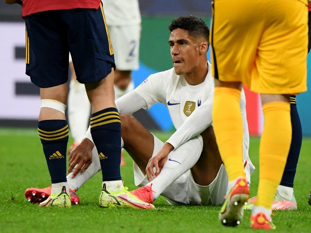 Varane ruled out of Liverpool clash through injury