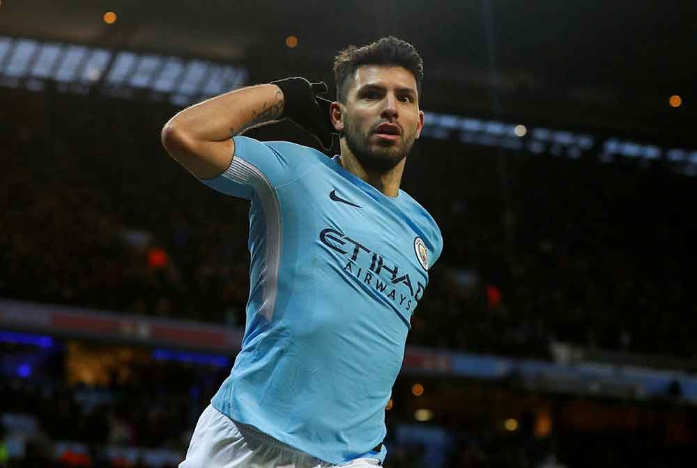 City Handed Big Boost As Aguero Is Pictured In Team Training Ahead Of Arsenal Clash